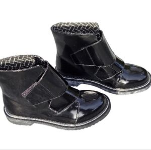 Shellys London BASTELLI Sz 6 BLACK PATENT ANKLE BOOTS